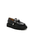 Toga Pulla stud-embellished leather loafers - Black