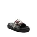 Toga Pulla decorative-buckle leather slides - Red