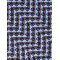 Giorgio Armani geometric-pattern silk tie - Blue