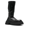 Vic Matie 80mm knee-length leather boots - Black