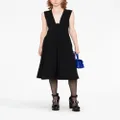 Versace box-pleat sleeveless midi dress - Black