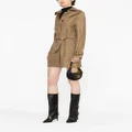 Versace Allover logo-jacquard trench coat - Brown
