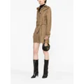 Versace Allover logo-jacquard trench coat - Brown