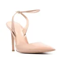 Gianvito Rossi 140mm pointed-toe leather sandals - Neutrals