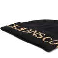 Versace Jeans Couture logo-print ribbed-knit beanie - Black