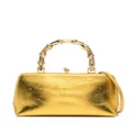 Jil Sander small Goji Bamboo metallic clutch bag - Yellow