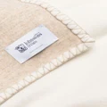 Johnstons of Elgin reversible whipstitch-trim blanket - White