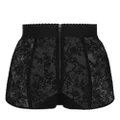Dolce & Gabbana lace-detailing high-waist culotte briefs - Black