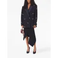Stella McCartney pearl-embroidered double-breasted blazer - Black