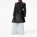 Nina Ricci belted-waist leather trench coat - Black