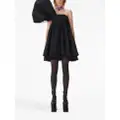 Nina Ricci asymmetric flared one-shoulder dress - Black