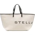 Stella McCartney logo-print cotton tote bag - Neutrals