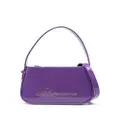 Blumarine patent-finish rhinestone tote bag - Purple