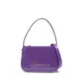 Blumarine patent-finish rhinestone tote bag - Purple