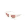 Kuboraum butterfly-frame tinted-lenses sunglasses - White