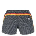 Sundek graphic-print recycled polyester swim shorts - Black