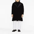 Herno layered wool-blend and quilted coat - Black