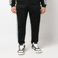 adidas embroidered-logo tapered track pants - Black