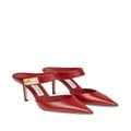 Jimmy Choo Nell 85mm pointed-toe mules - Red
