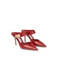 Jimmy Choo Nell 85mm pointed-toe mules - Red