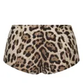 Dolce & Gabbana leopard-print high-waisted bikini bottom - Brown