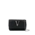 Versace Virtus rhinestone-embellished shoulder bag - Black