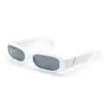 Linda Farrow x The Attico Blake rectangle-frame sunglasses - White