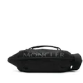 Moncler Alchemy logo-print leather shoulder bag - Black