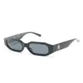 Linda Farrow x The Attico Blake rectangle-frame sunglasses - Black