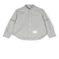 Thom Browne Kids stripe-detail cotton shirt - Grey