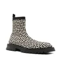 Balmain monogram-pattern ankle boots - Neutrals