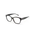 Jimmy Choo Eyewear tortoiseshell cat-eye frame glasses - Brown