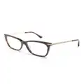 Jimmy Choo Eyewear glitter-embellished cat-eye glasses - Brown