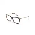 Jimmy Choo Eyewear glitter-embellished cat-eye glasses - Brown