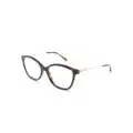 Jimmy Choo Eyewear Crystal-embellished cat-eye frame glasses - Brown