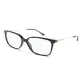 Jimmy Choo Eyewear Crystal-embellished square-frame glasses - Black