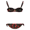 Dolce & Gabbana graphic-print bikini set - Black
