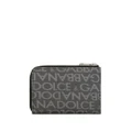 Dolce & Gabbana logo-plaque jacquard wallet - Black