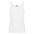 Dolce & Gabbana logo-patch cotton tank top - White