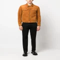 TOM FORD spread-collar leather jacket - Brown