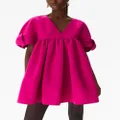 Nina Ricci taffeta flared minidress - Pink