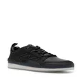 Moncler logo-patch leather sneakers - Black