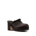 Gianvito Rossi 85mm fur-lining suede mules - Brown