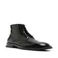 Alexander McQueen textured lace-up boots - Black