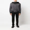 Giorgio Brato hooded zip-up leather jacket - Grey