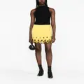 Rabanne embellished cut-out crepe miniskirt - Yellow