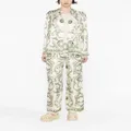 Alexander Wang patterned-jacquard palazzo pants - Neutrals