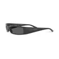Dolce & Gabbana Eyewear rectangle-frame logo-print sunglasses - Black