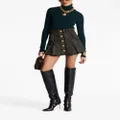 Balmain tweed pleated mini skirt - Black