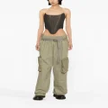 Dion Lee belted-waist Blouson trousers - Green